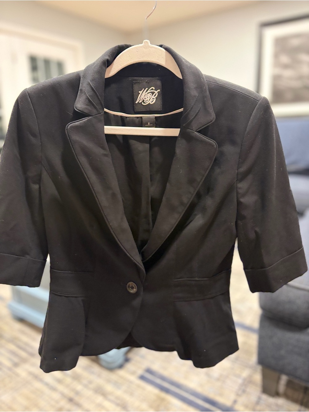 WHBM Short-Sleeve Tailored Blazer